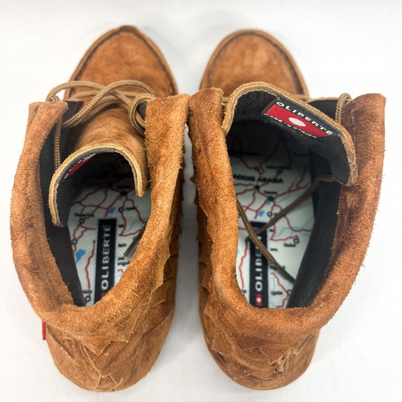 Oliberte Womens 39/ 8.5 Hirari Boots‎ Shoes Brown Suede Moccasins Chukka Booties - Picture 6 of 11